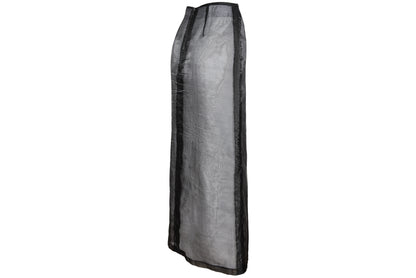 F/W 2000 Amaya Arzuaga linen blenc sheer cargo pocket skirt - Made in Spain