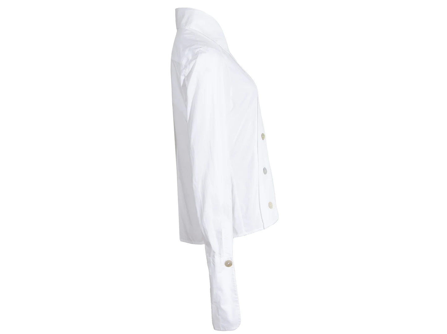 F/W 2000 Pascal Humbert asymmetrical white button up poplin shirt - Made in France