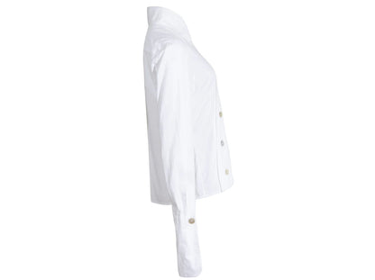 F/W 2000 Pascal Humbert asymmetrical white button up poplin shirt - Made in France