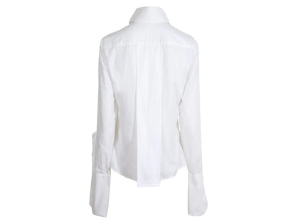 F/W 2000 Pascal Humbert asymmetrical white button up poplin shirt - Made in France