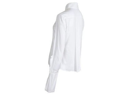 F/W 2000 Pascal Humbert asymmetrical white button up poplin shirt - Made in France