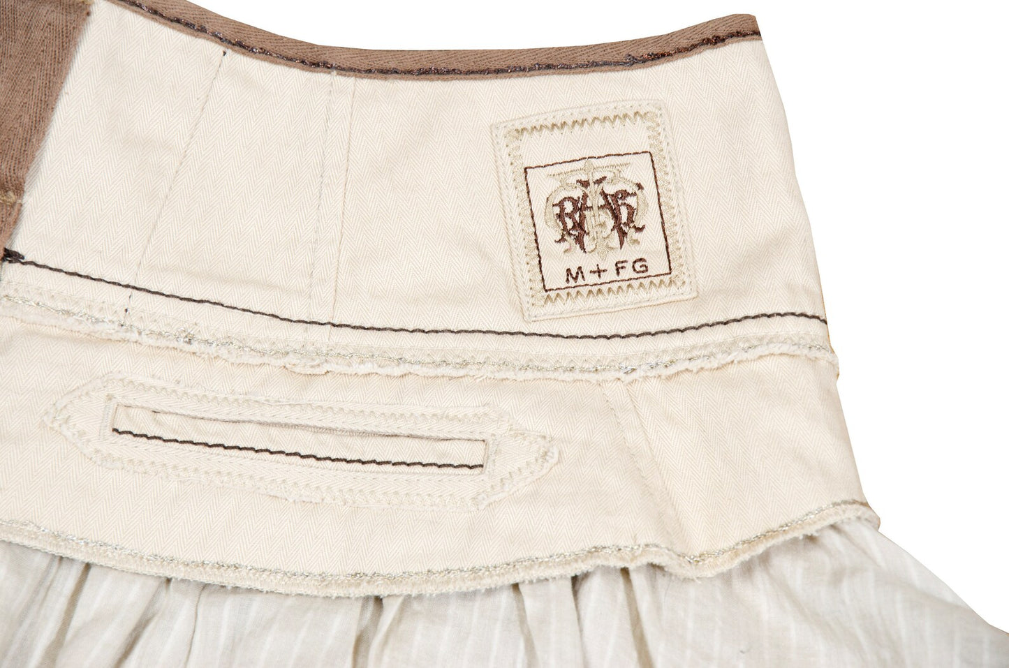 2000s Marithé + François Girbaud harness striped cotton skirt - Made in Italy