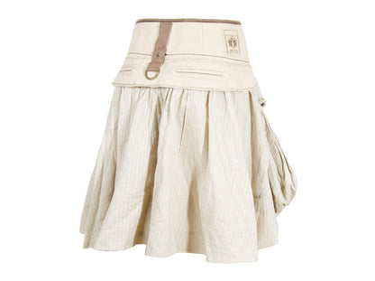 2000s Marithé + François Girbaud harness striped cotton skirt - Made in Italy