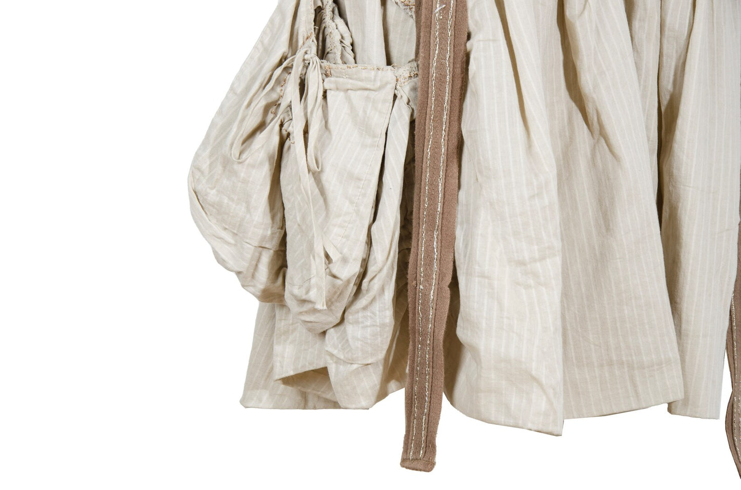 2000s Marithé + François Girbaud harness striped cotton skirt - Made in Italy