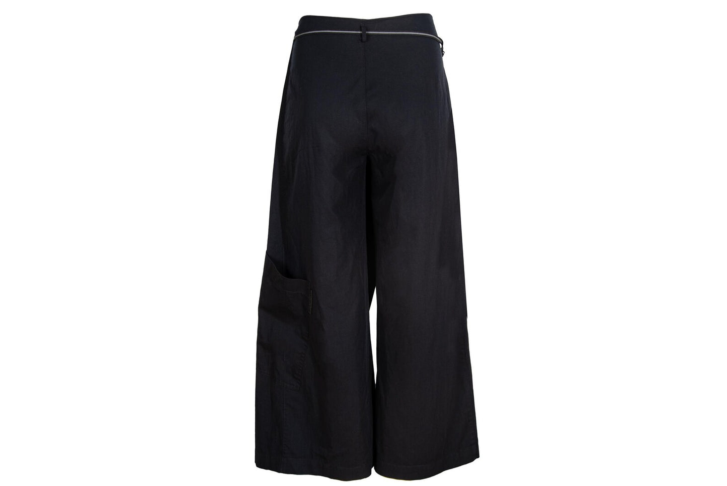 2000s Cop Copine black minimalist wrap overskirt pants - Made in France