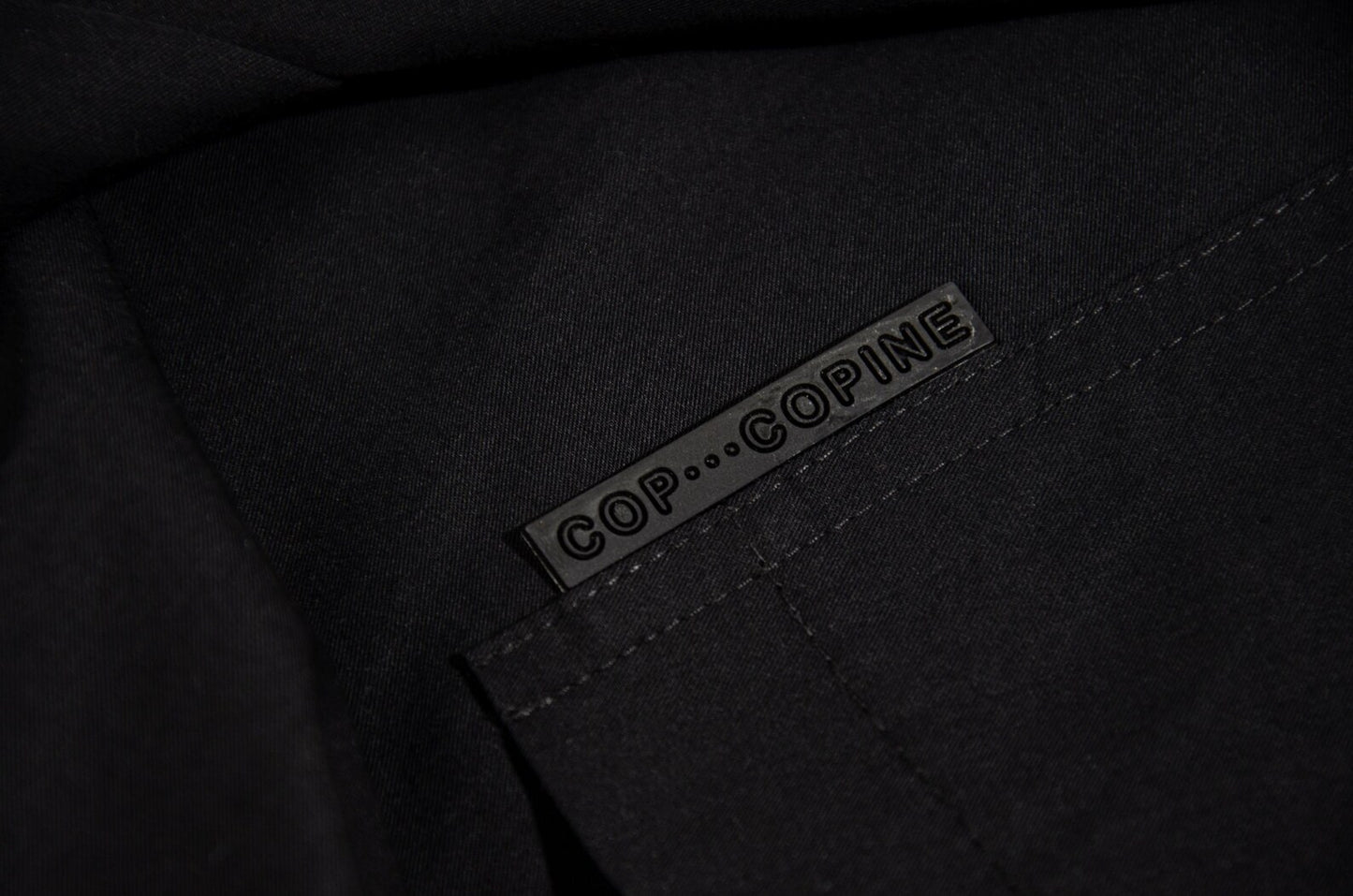 2000s Cop Copine black minimalist wrap overskirt pants - Made in France