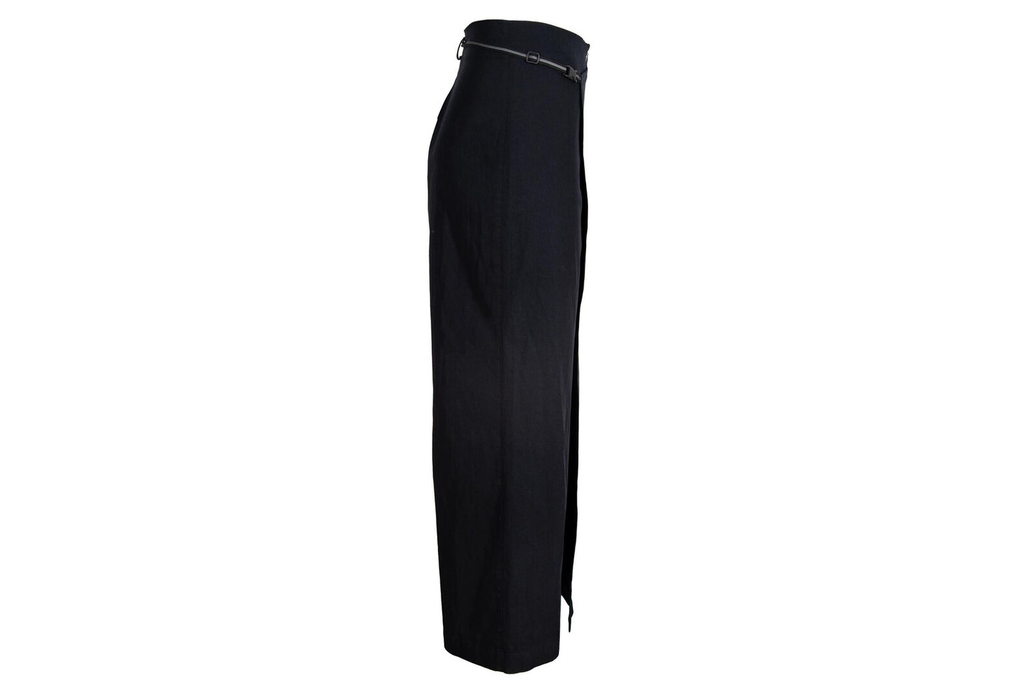 2000s Cop Copine black minimalist wrap overskirt pants - Made in France