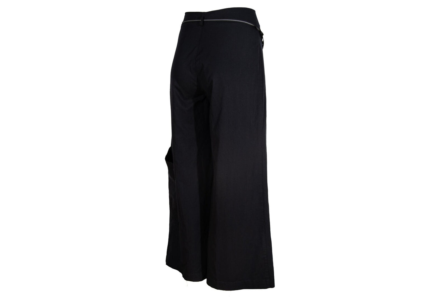 2000s Cop Copine black minimalist wrap overskirt pants - Made in France