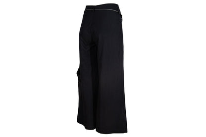 2000s Cop Copine black minimalist wrap overskirt pants - Made in France