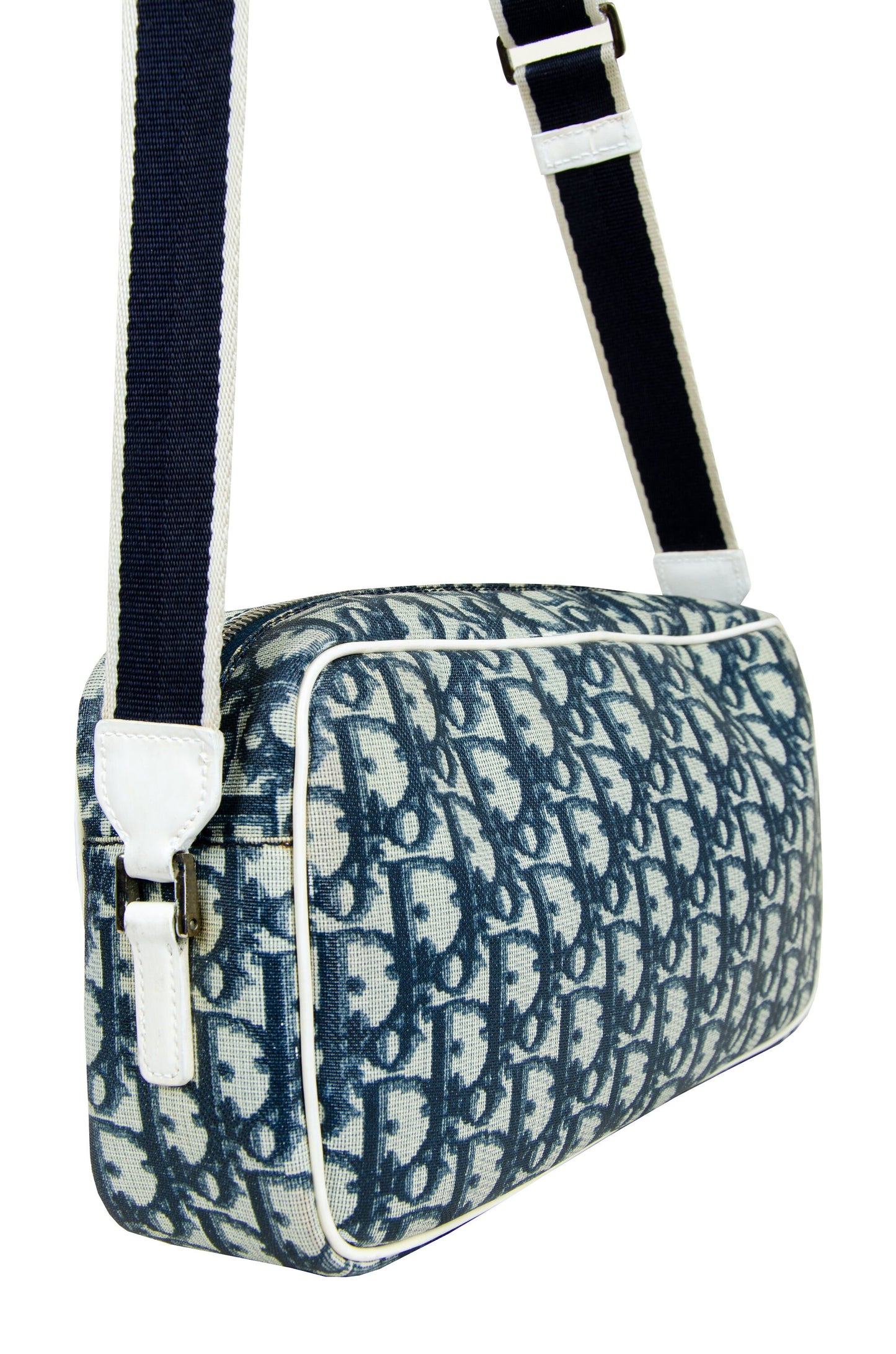 2001 Dior monogram shoulder bag / Vintage Dior 2000s John Galliano trotter coated canvas bag