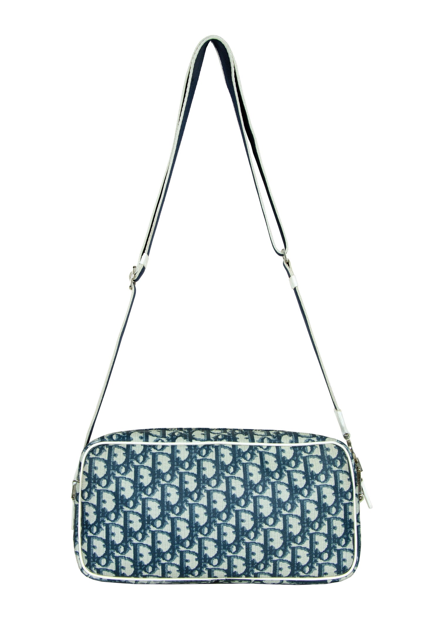 2001 Dior monogram shoulder bag / Vintage Dior 2000s John Galliano trotter coated canvas bag