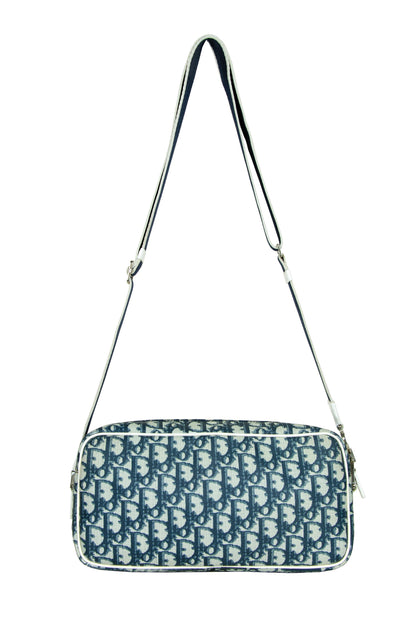2001 Dior monogram shoulder bag / Vintage Dior 2000s John Galliano trotter coated canvas bag