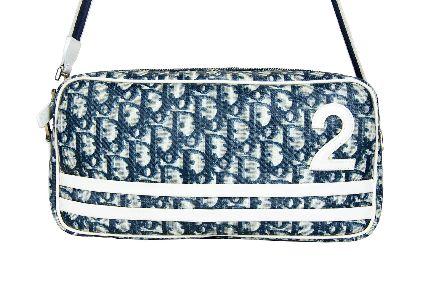 2001 Dior monogram shoulder bag / Vintage Dior 2000s John Galliano trotter coated canvas bag