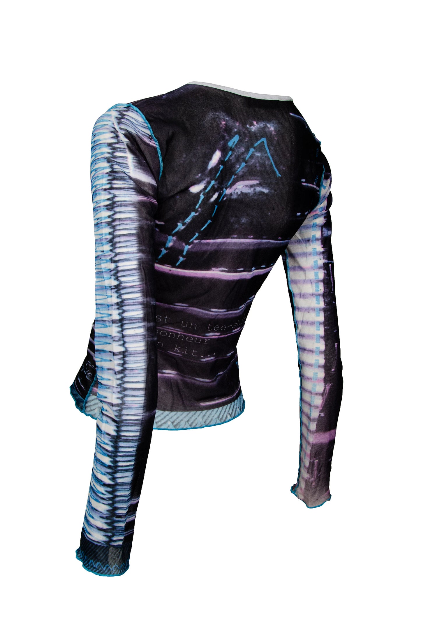 Cop Copine angel print long sleeves mesh top