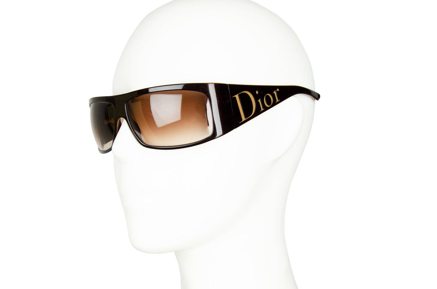 2000s Dior Your Dior 1 sunglasses / Brown wrap style Y2K Dior sunglasses