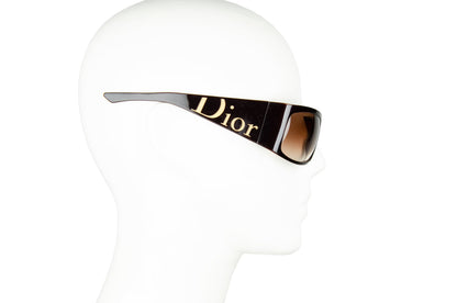 2000s Dior Your Dior 1 sunglasses / Brown wrap style Y2K Dior sunglasses