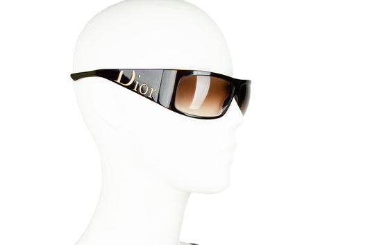2000s Dior Your Dior 1 sunglasses / Brown wrap style Y2K Dior sunglasses