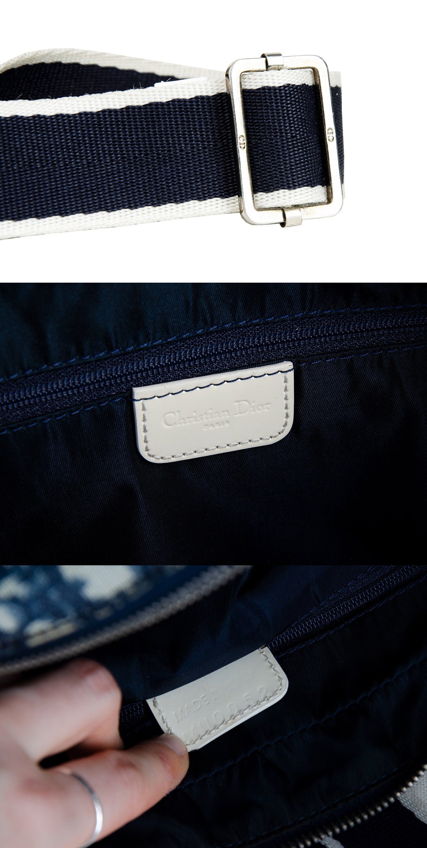 2001 Dior monogram shoulder bag / Vintage Dior 2000s John Galliano trotter coated canvas bag