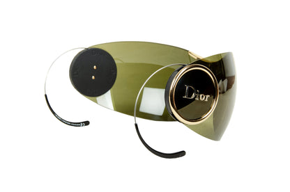 2000s Dior Galliano era Sport 2 shield sunglasses with retractable temples