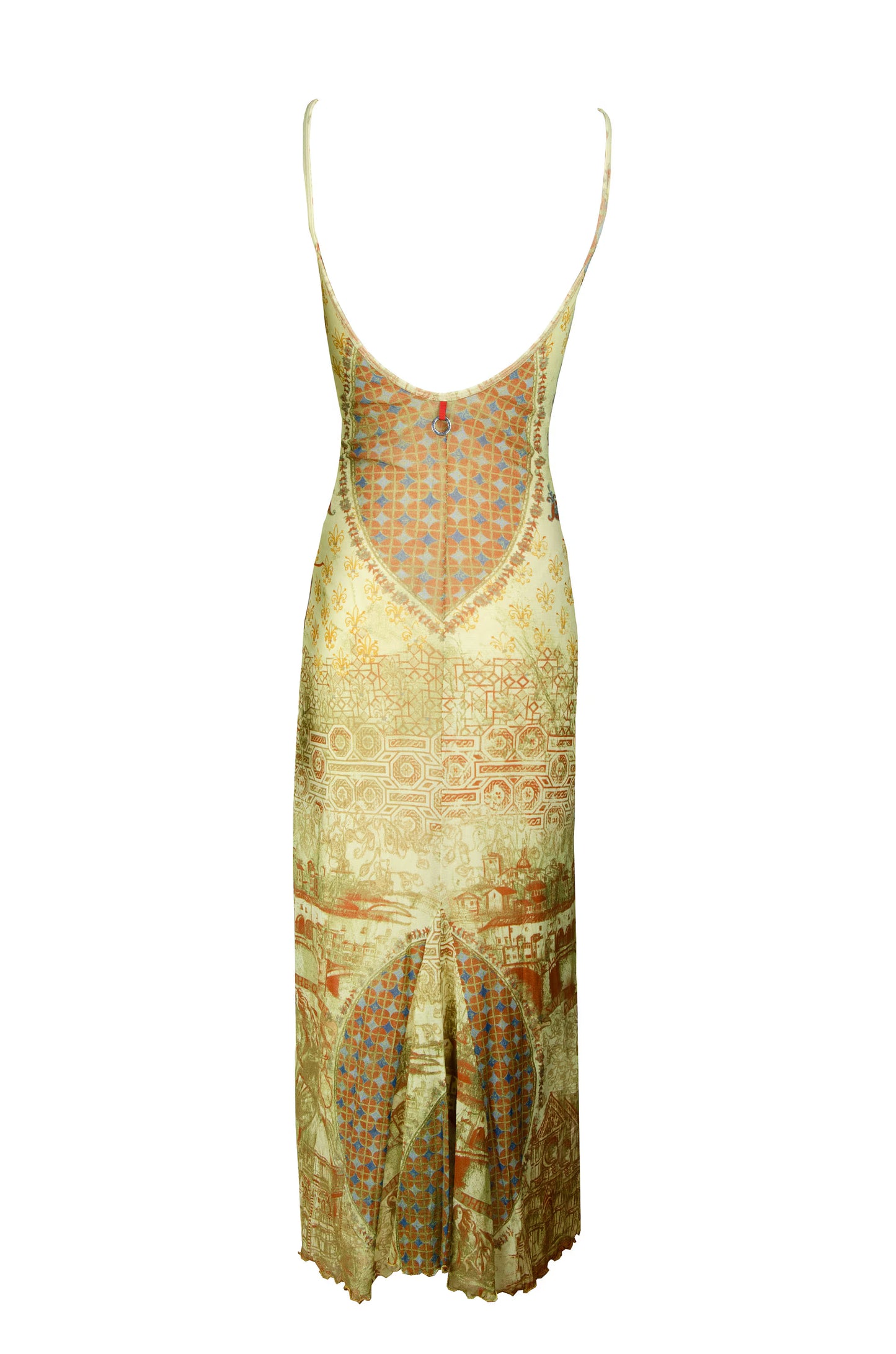 Save The Queen sheer mesh baroque print dress