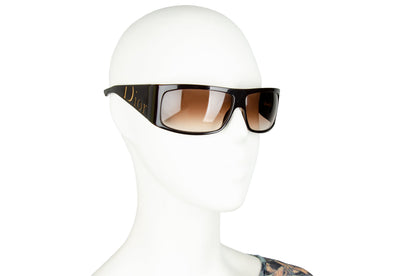 2000s Dior Your Dior 1 sunglasses / Brown wrap style Y2K Dior sunglasses