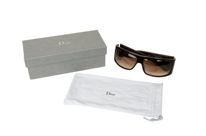 2000s Dior Your Dior 1 sunglasses / Brown wrap style Y2K Dior sunglasses