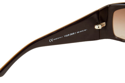 2000s Dior Your Dior 1 sunglasses / Brown wrap style Y2K Dior sunglasses
