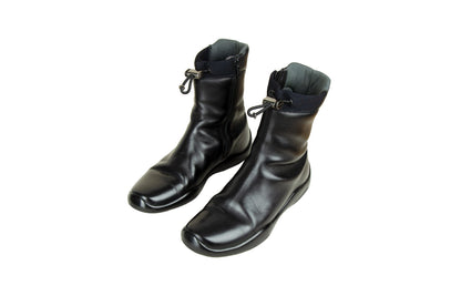 Prada FW 1999 chunky Vibram sole drawstring ankle boots