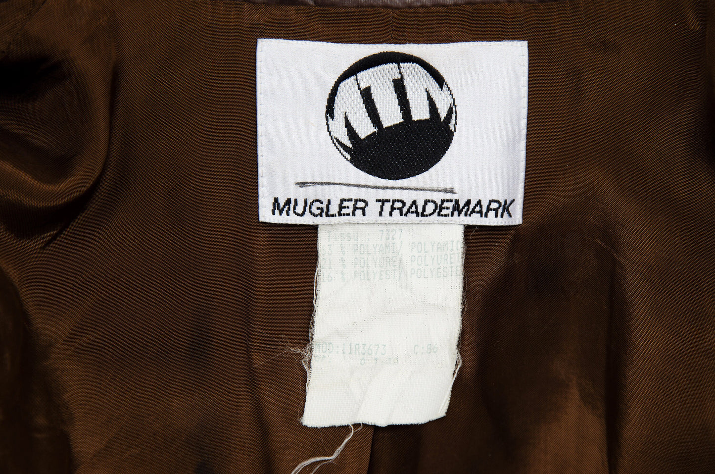Mugler brown fitted waist cropped jacket / Cinched waist hourglass Mugler short jacket