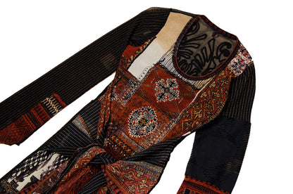 Vintage Save The Queen bell sleeves printed mesh dress
