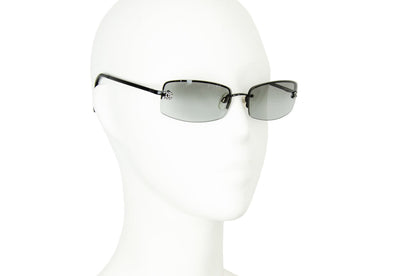 Chanel Swarovski diamanté rimless sunglasses / 2000s Chanel 4093B rhinestone CC logo sunglasses
