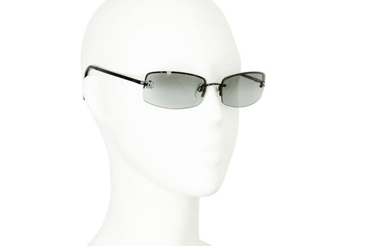 Chanel Swarovski diamanté rimless sunglasses / 2000s Chanel 4093B rhinestone CC logo sunglasses