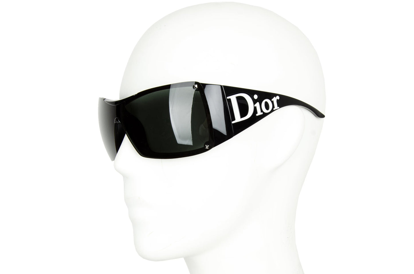 2000s Dior Overshine 2 sunglasses / Y2K Dior Galliano oversized squared black logo sunglasses / Dior shield sunglasses