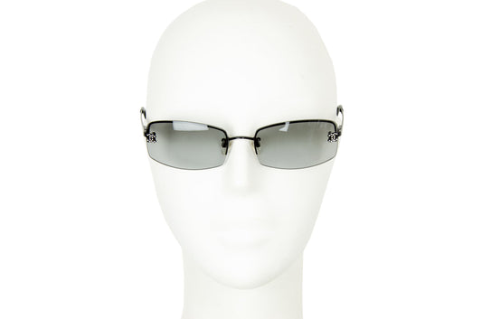 Chanel Swarovski diamanté rimless sunglasses / 2000s Chanel 4093B rhinestone CC logo sunglasses