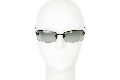 Chanel Swarovski diamanté rimless sunglasses / 2000s Chanel 4093B rhinestone CC logo sunglasses