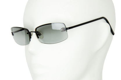 Chanel Swarovski diamanté rimless sunglasses / 2000s Chanel 4093B rhinestone CC logo sunglasses