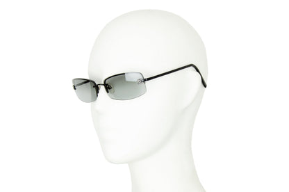 Chanel Swarovski diamanté rimless sunglasses / 2000s Chanel 4093B rhinestone CC logo sunglasses