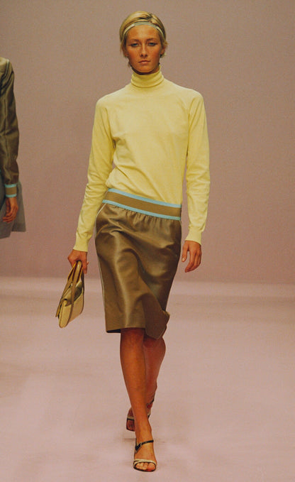 MIU MIU S/S 2000 bag / Miu Miu leather and mesh tech baguette bag