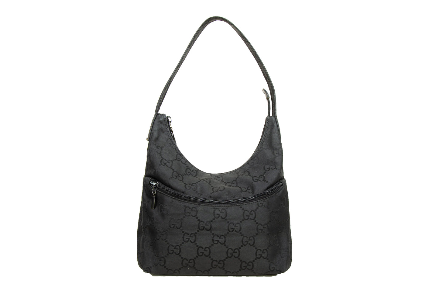 Vintage Gucci black monogram hobo bag