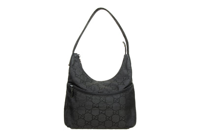Vintage Gucci black monogram hobo bag
