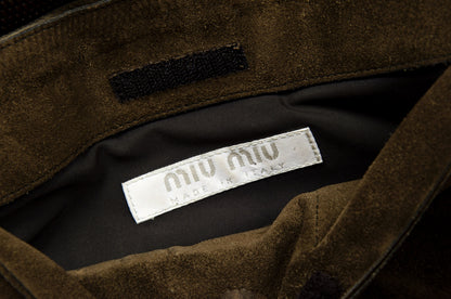 1999 Miu Miu brown suede crossbody bag