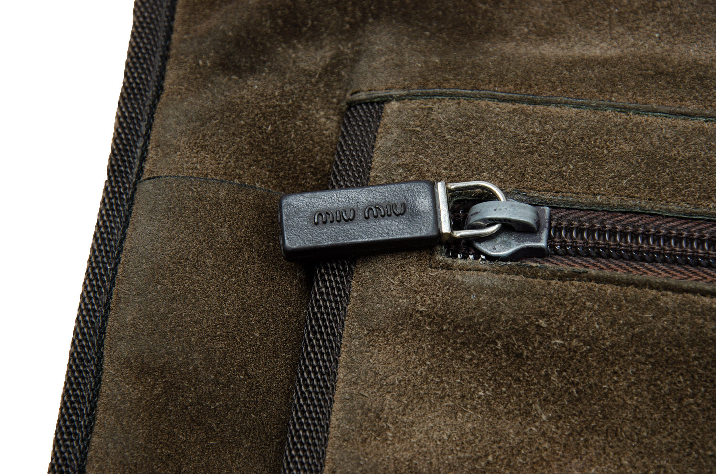 1999 Miu Miu brown suede crossbody bag