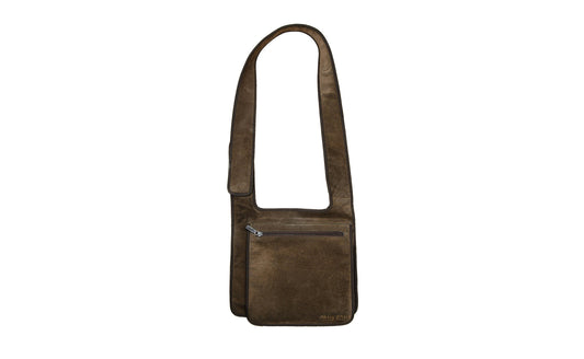 1999 Miu Miu brown suede crossbody bag