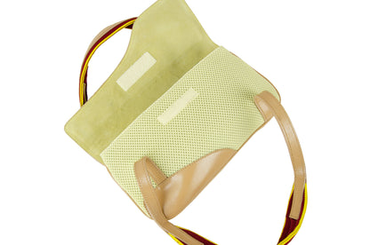 MIU MIU S/S 2000 bag / Miu Miu leather and mesh tech baguette bag
