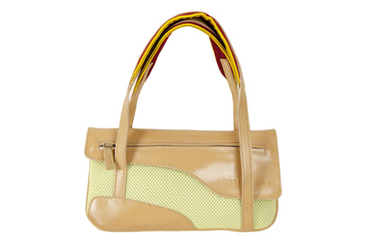 MIU MIU S/S 2000 bag / Miu Miu leather and mesh tech baguette bag