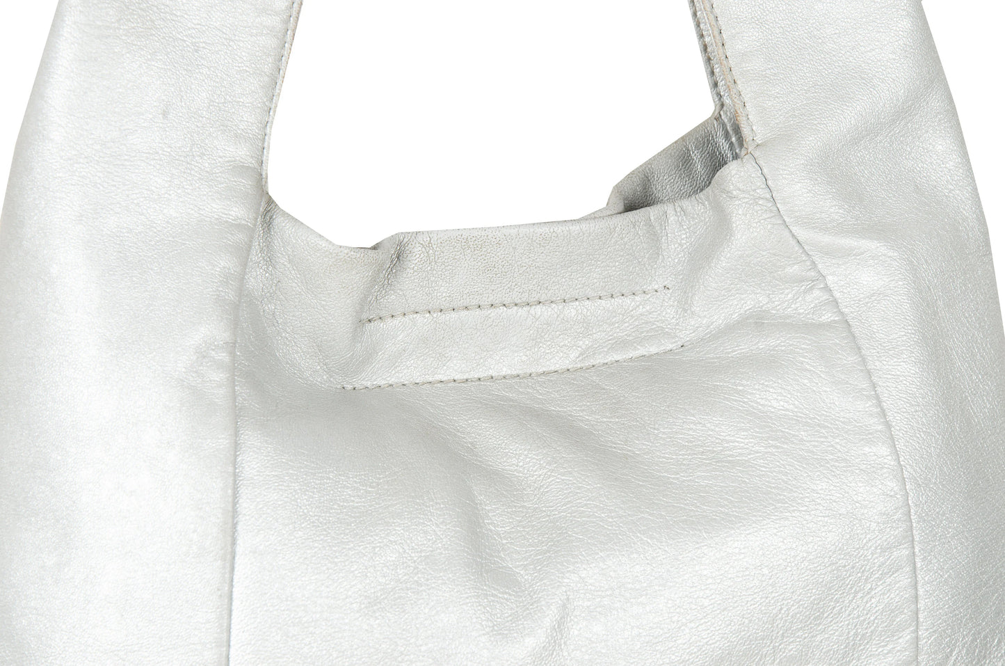 MIU MIU 2000s silver nappa leather mini hobo bag