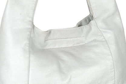 MIU MIU 2000s silver nappa leather mini hobo bag