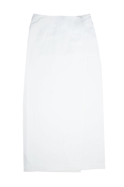 Jean Paul Gaultier white cargo wrap maxi skirt