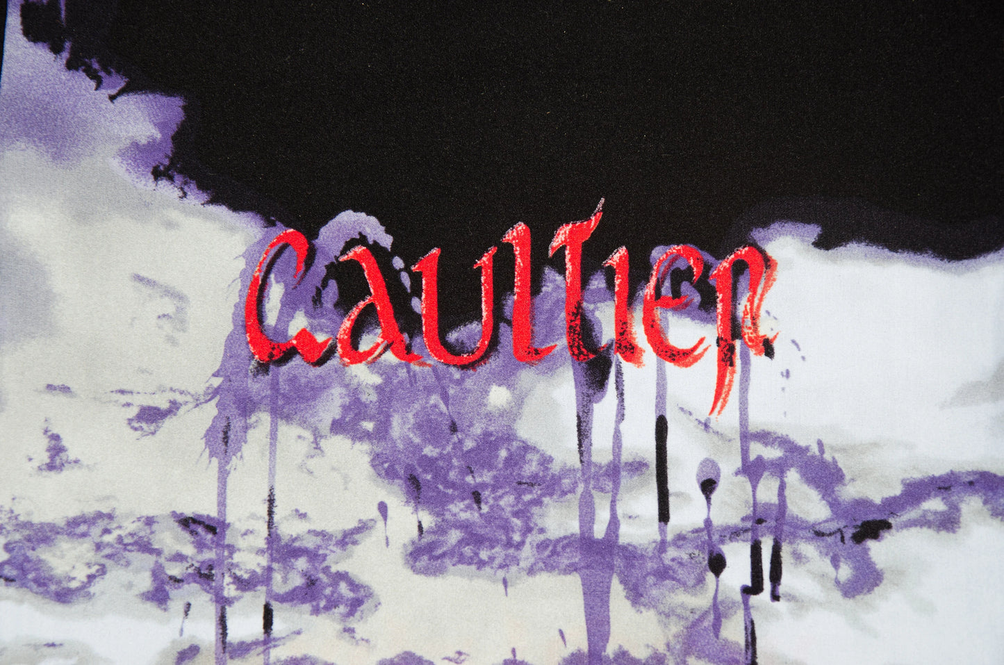 Jean Paul Gaultier all over gothic script print t-shirt / 90s Gaultier jeans roman number form fitting top