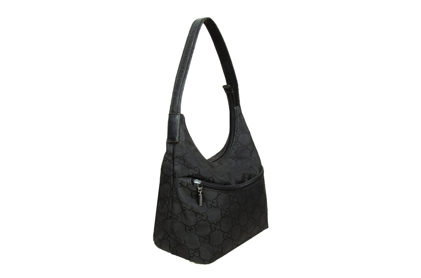 Vintage Gucci black monogram hobo bag